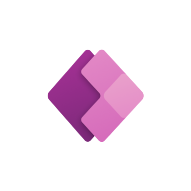 Power Apps logo su sfondo bianco Power Apps logo su sfondo bianco